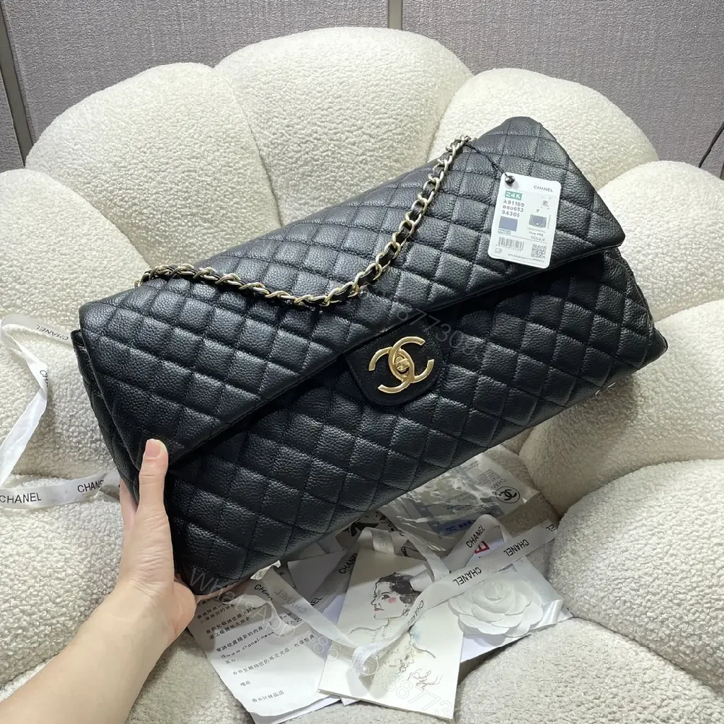 View 2 of Quilted Leather Flap Bag with Chain Strap, Luxe Everyday