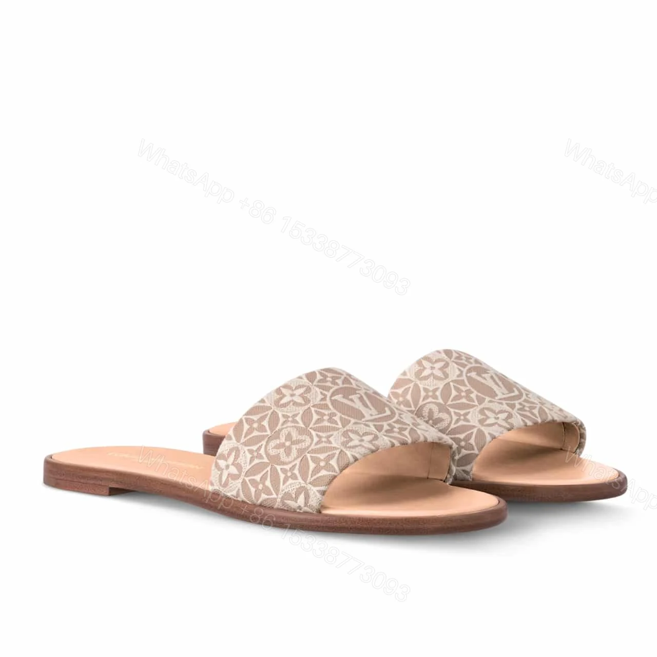 LOUIS VUITTON LILY FLAT MULE BEIGE 1AHM99 — view 1