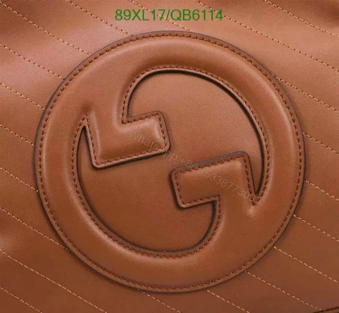 View 6 of Gucci Knockoff Brown Blondie Small Shoulder Bag QB61144 – Iconic Interlocking G Design