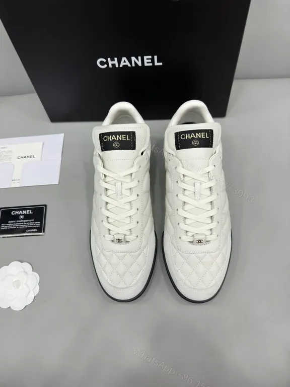 View 2 of White Quilted Chanel-Inspired Sneakers: Luxe Everyday Comfort