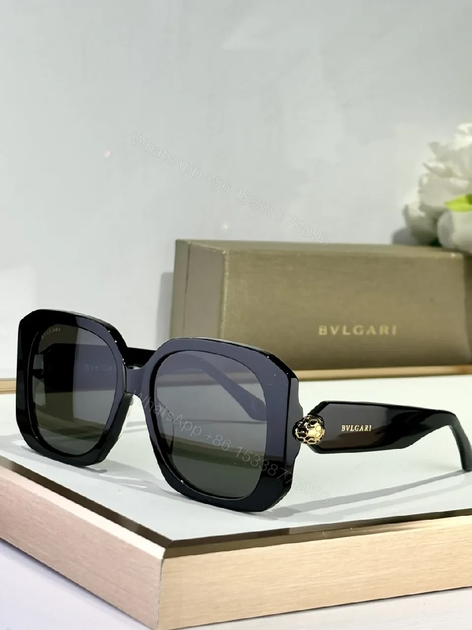 View 2 of Amber Frame Oversized Sunglasses - Gradient UV400 Lens, Acetate, Luxe Style