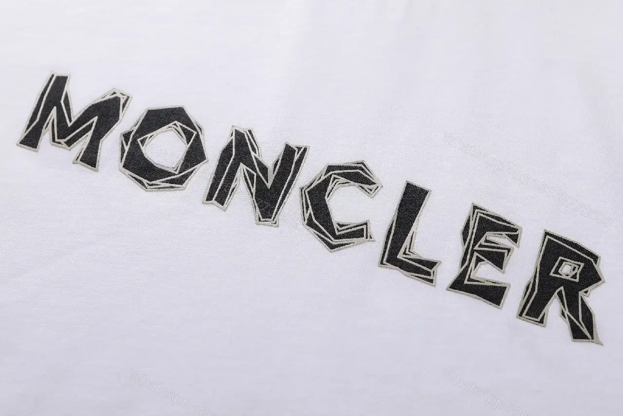 View 8 of White Cotton Moncler Tee: Subtle Luxury Everyday Comfort
