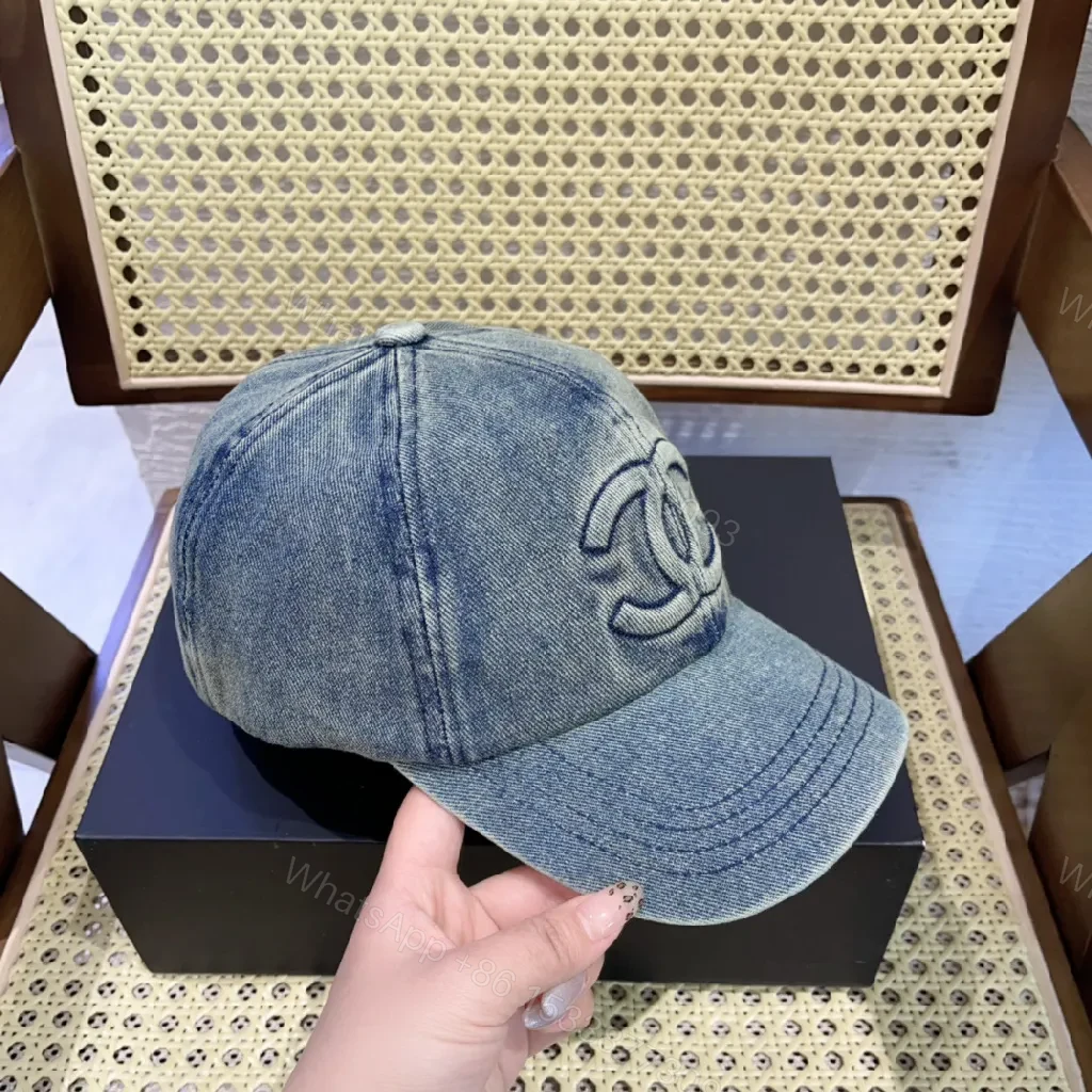 View 3 of Denim Cap — Subtle Luxury, Iconic Twist, Everyday Wear