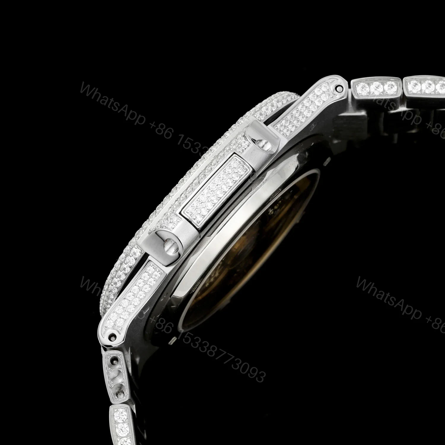 View 8 of Patek Philippe Nautilus 5711 BD1 Full Diamond Pavé Watch 40mm Luxury Edition AMG-PP-BD1-5711-2600-DIAMOND