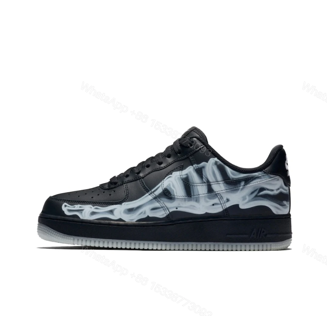 View 8 of Nike air Force Black Skeleton Halloween (2019) BQ7541 001