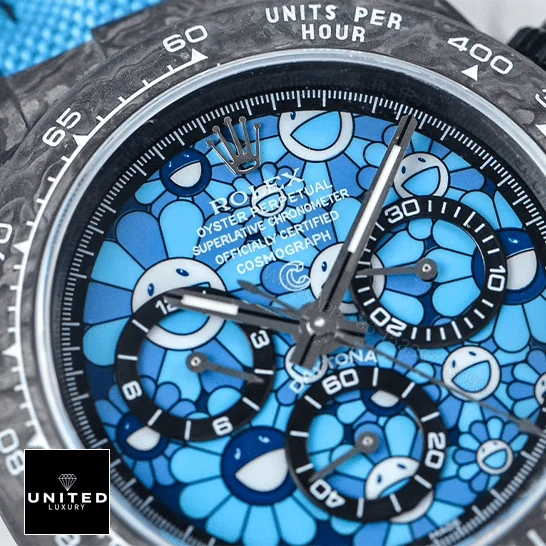 View 7 of Rolex Daytona Cosmograph Blue Sun Flower Pattern Dial Replica