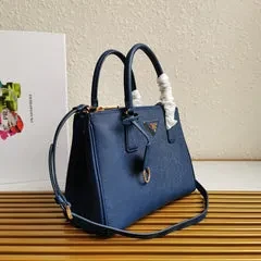 View 3 of PRA GALLERIA 28 BAG IN NAVY BLUE SAFFIANO LEATHER
