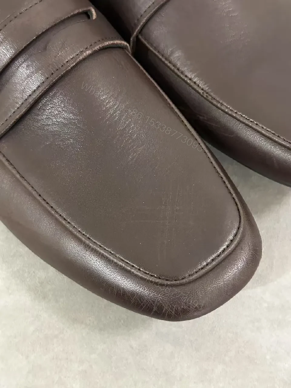 View 7 of Dark Leather Loafers + Full-Grain Leather + Classic Minimalist + All-Day Comfort + Loafers