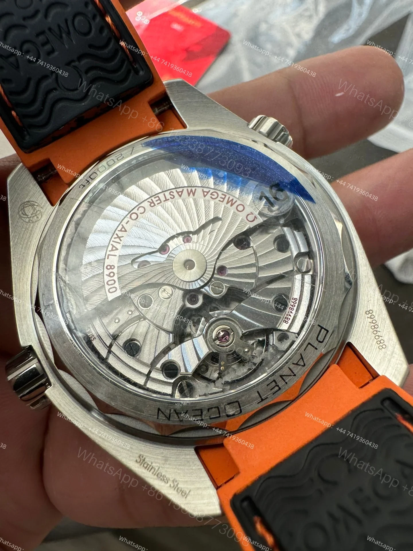 View 8 of Omega Super Clone Seamaster Planet Ocean 600M 215.30.44.21.01.002 43.5mm Black Ceramic Dial Rubber Strap