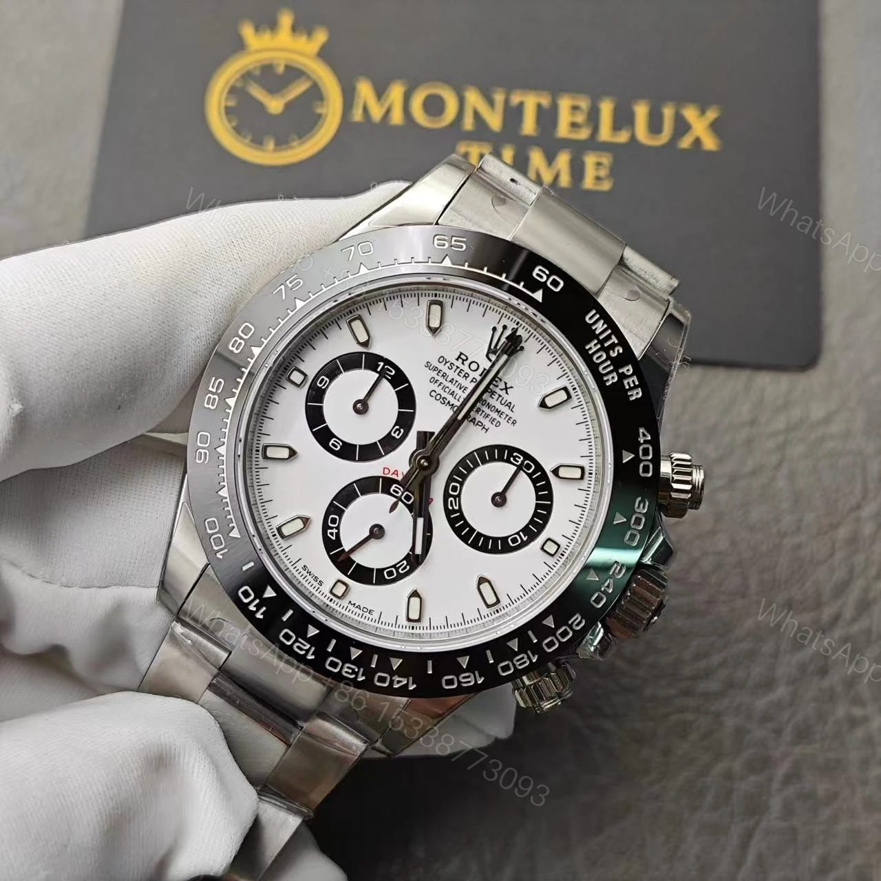 View 19 of Rolex Daytona Panda Replica Copy 116500LN Black Bezel
