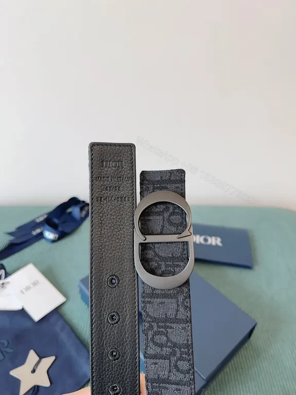 View 6 of Monogram Dior Belt: Subtle Luxury, Palladium Buckle, 2.5cm