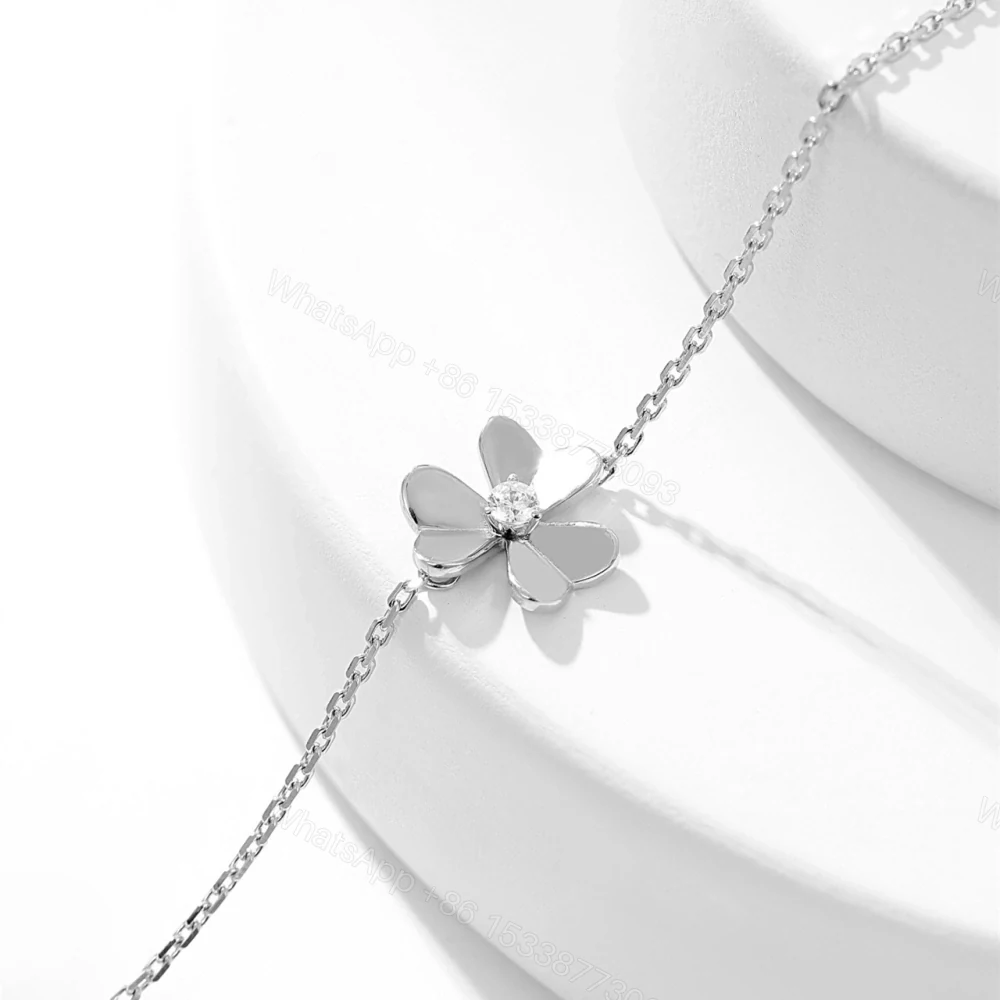 View 2 of 高仿首飾VanCleef&Arpels*RP0J500三葉草鑽石白金手鏈