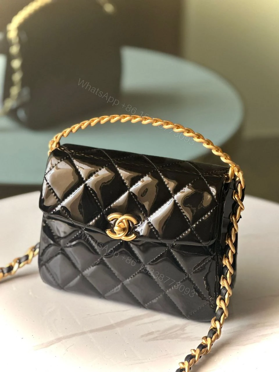 Chanel Caviar Quilted 31 Rue Cambon Mini Top Handle Flap Black — view 1