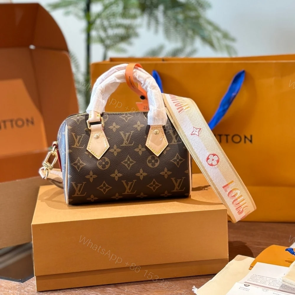 View 2 of Louis Vuitton Speedy Bandoulière 20 Bag Pink Strap 20Cm M46222