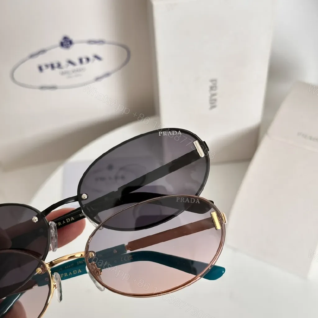 View 5 of Round Pilot Sunglasses: Luxury Details, Gradient Lenses
