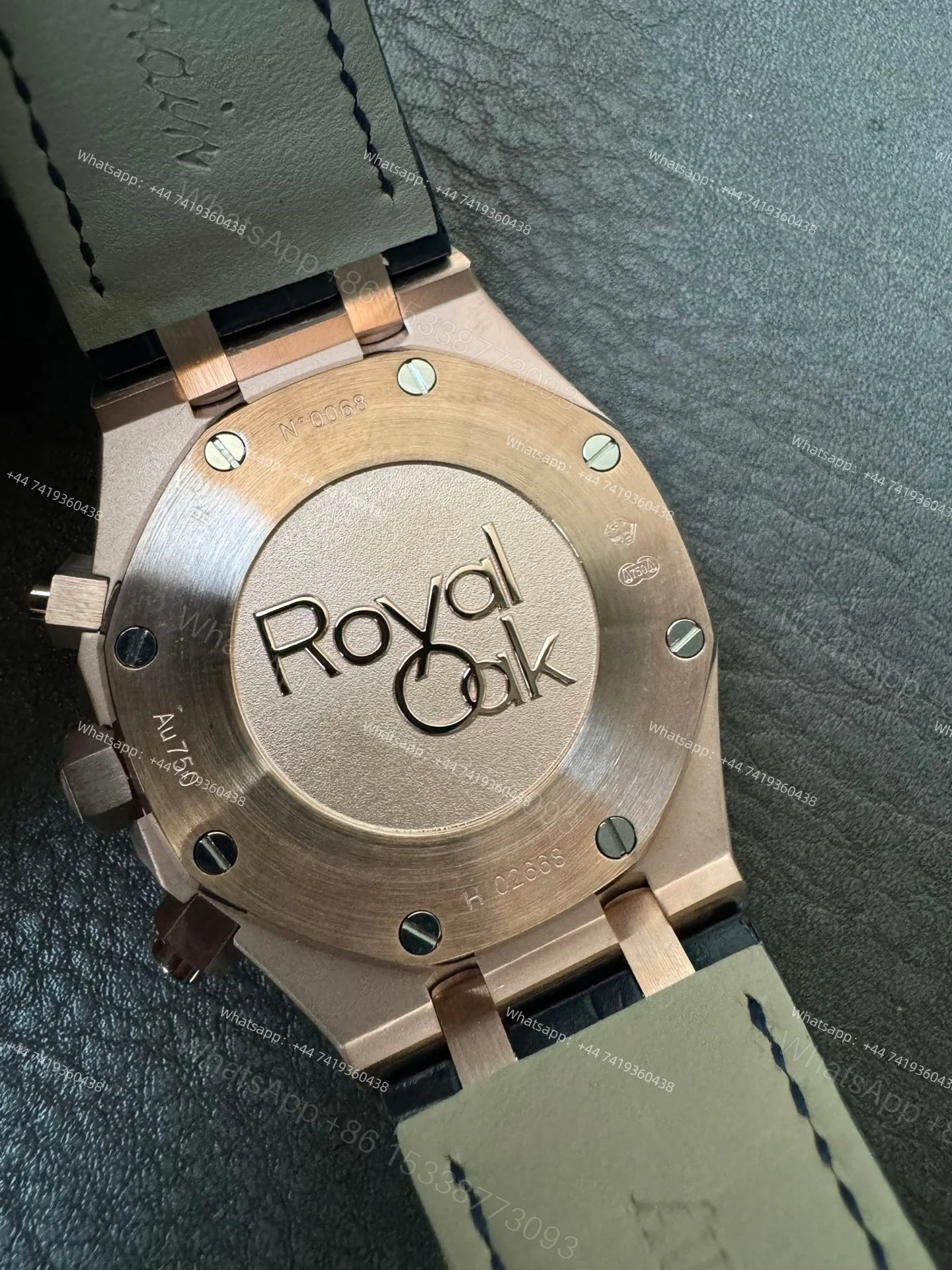 View 11 of Audemars Piguet Super Clone Royal Oak Rose Gold Blue Dial 26331OR Chronograph