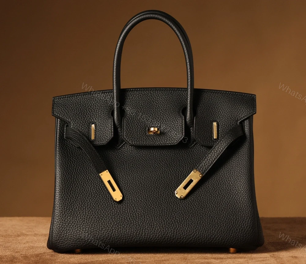 View 3 of 私人定訂製高仿HermesBirkin30黑金系列