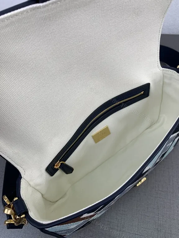 View 8 of Chic Pattern-Block Mini Bag with Luxe Emblem