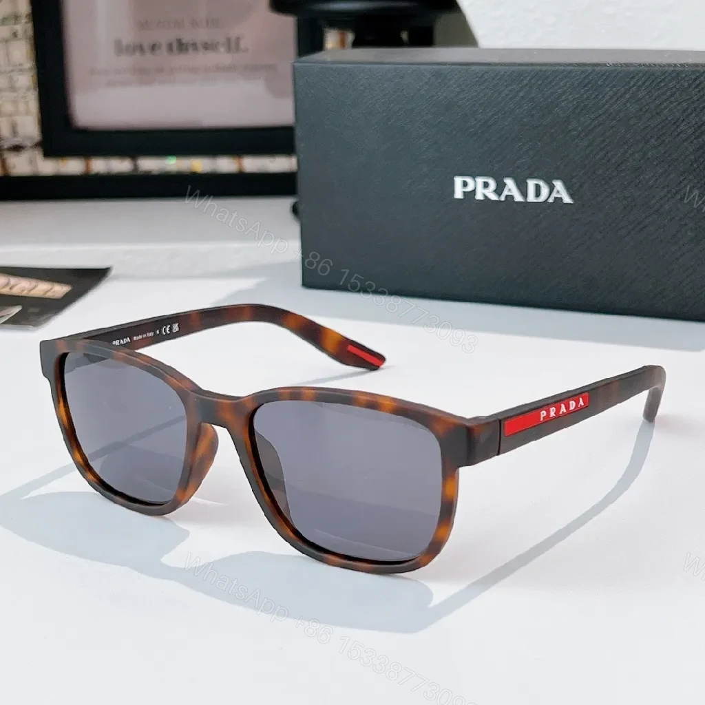 View 7 of Matte Black Prada Sunglasses – Subtle Metal Accents, Polarized UV
