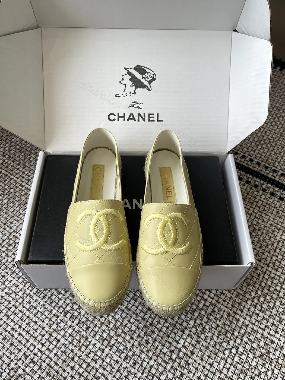 Soft-Glow Quilted Slip-Ons: Lemon Leather, Chanel-Inspired, Comfort-First Shoes — view 1