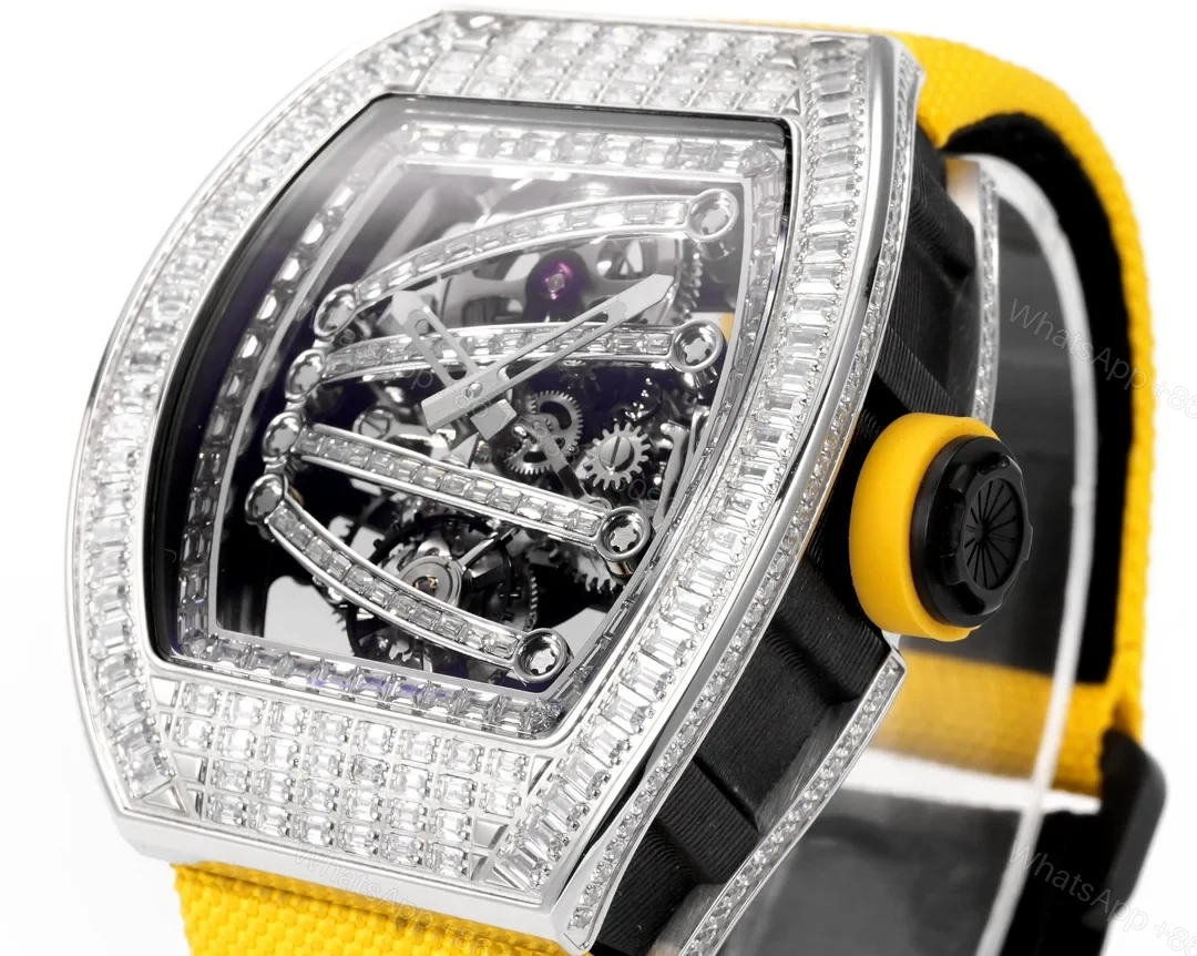 View 4 of Richard Mille RM59-01 T-Diamond Lizard Tourbillon Yellow Strap Watch RM59-LIZ-YL