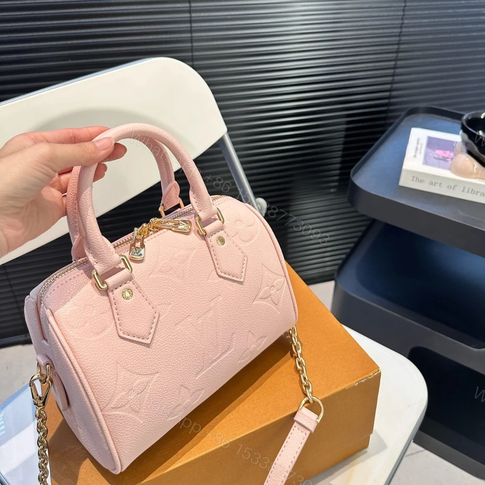 View 3 of Louis Vuitton Speedy Bandoulière 20 Monogram Pink 20Cm M47136