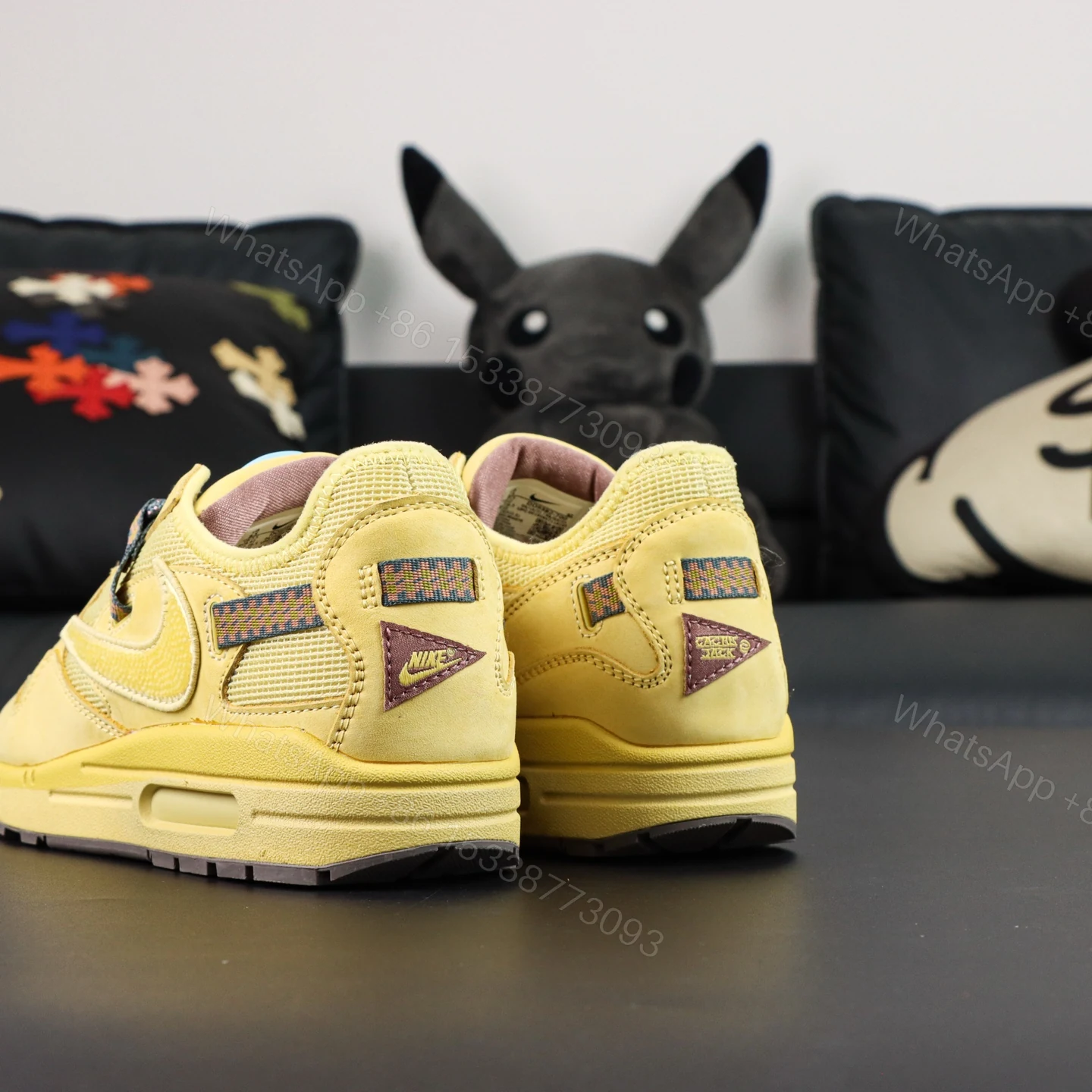 View 5 of Air Max 1 Travis Scott Cactus Jack Saturn Gold Reps