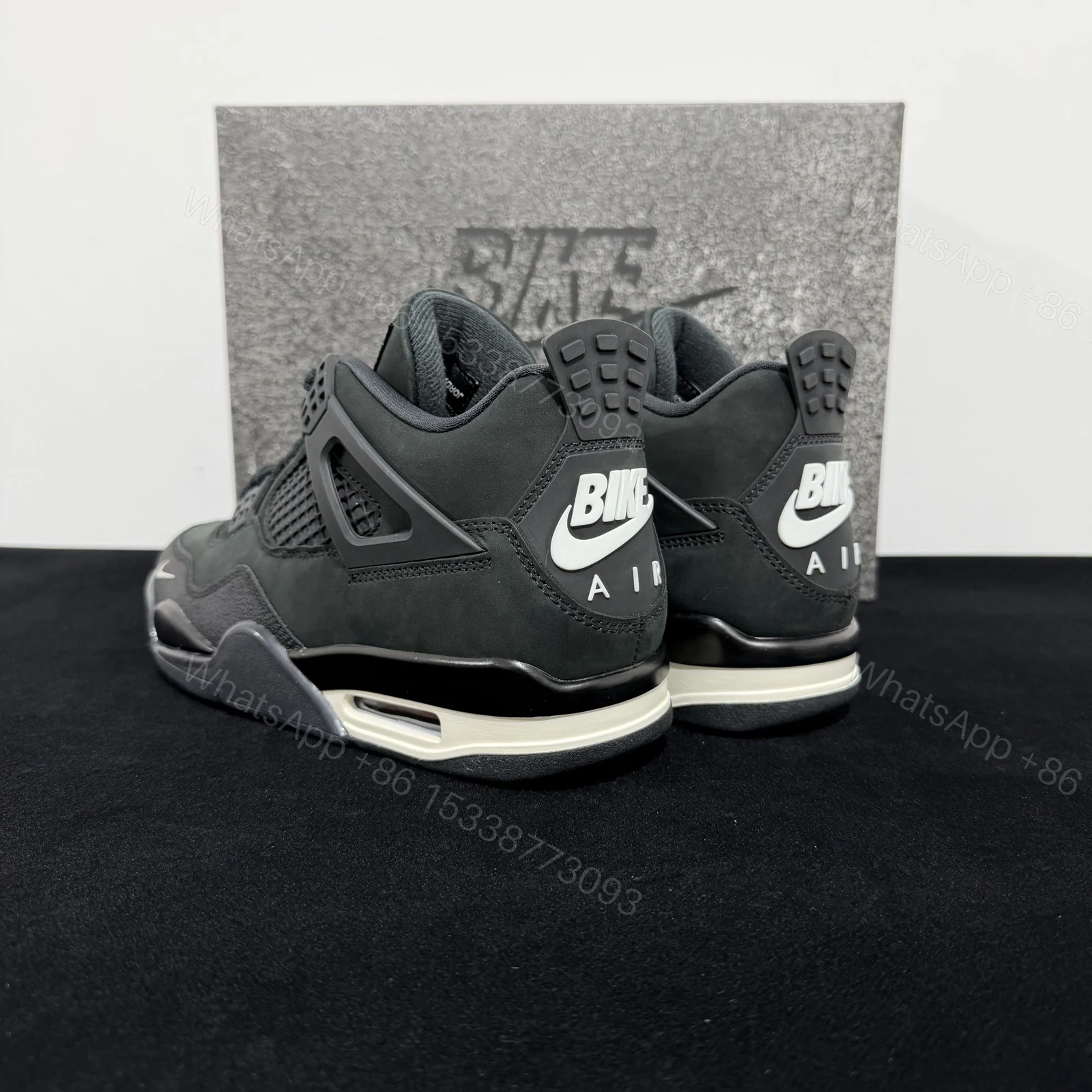 View 5 of Air Jordan 4 Retro Nigel Sylvester Brick by Brick Black