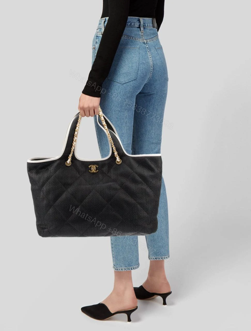 View 2 of Design Chanel 2023 Raffia Coco Beach Tote