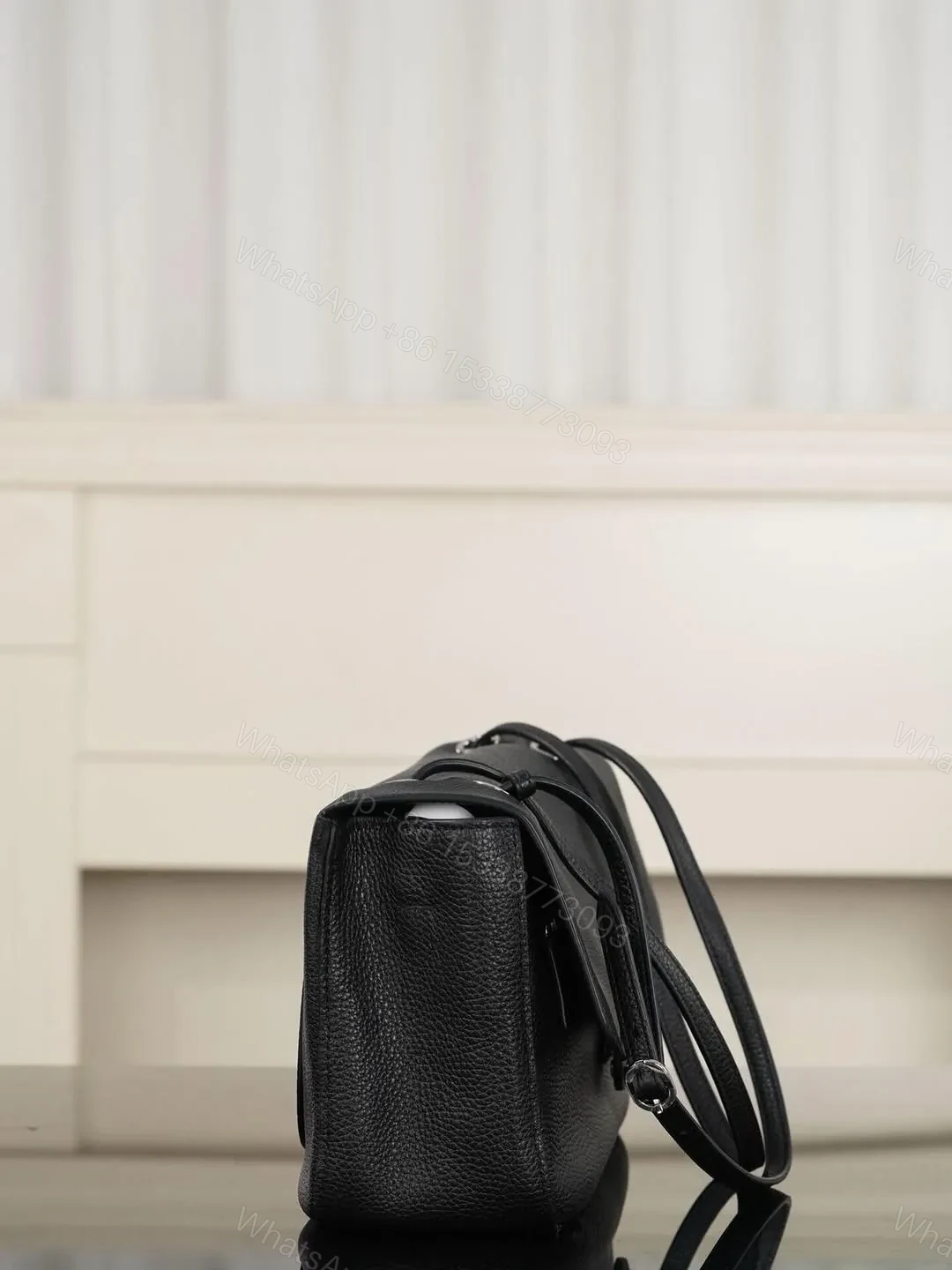 View 8 of Chanel Maxi Flap 32 Black Sliver Hradware