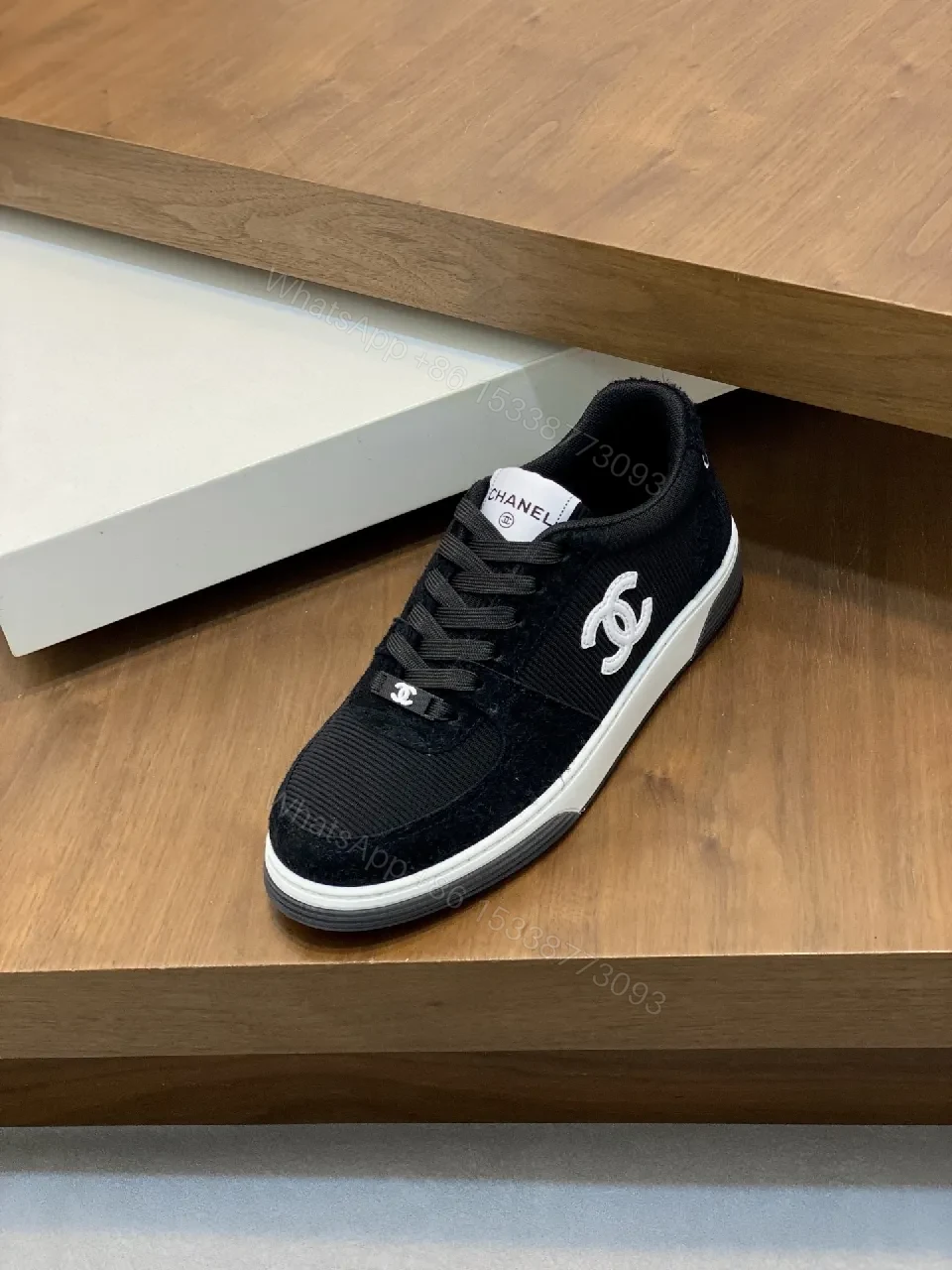 View 2 of Low-Top Luxury Knit Sneakers with Signature Logo