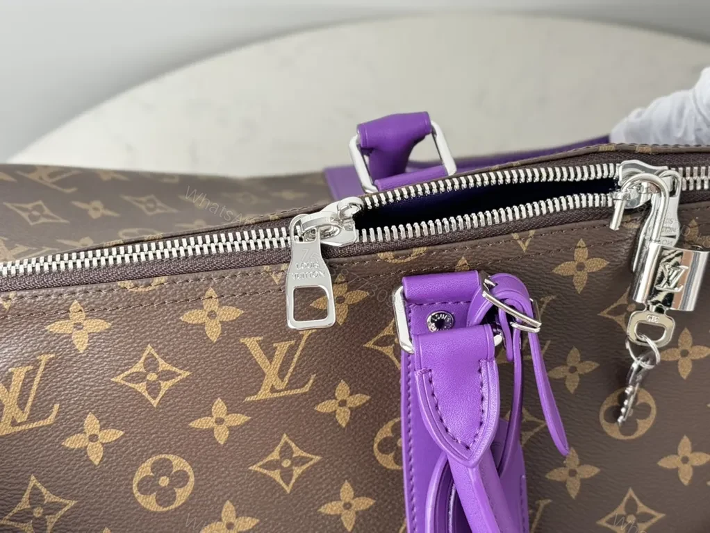View 2 of Bold Monogram Carryall: Violet Accent Travel Bag