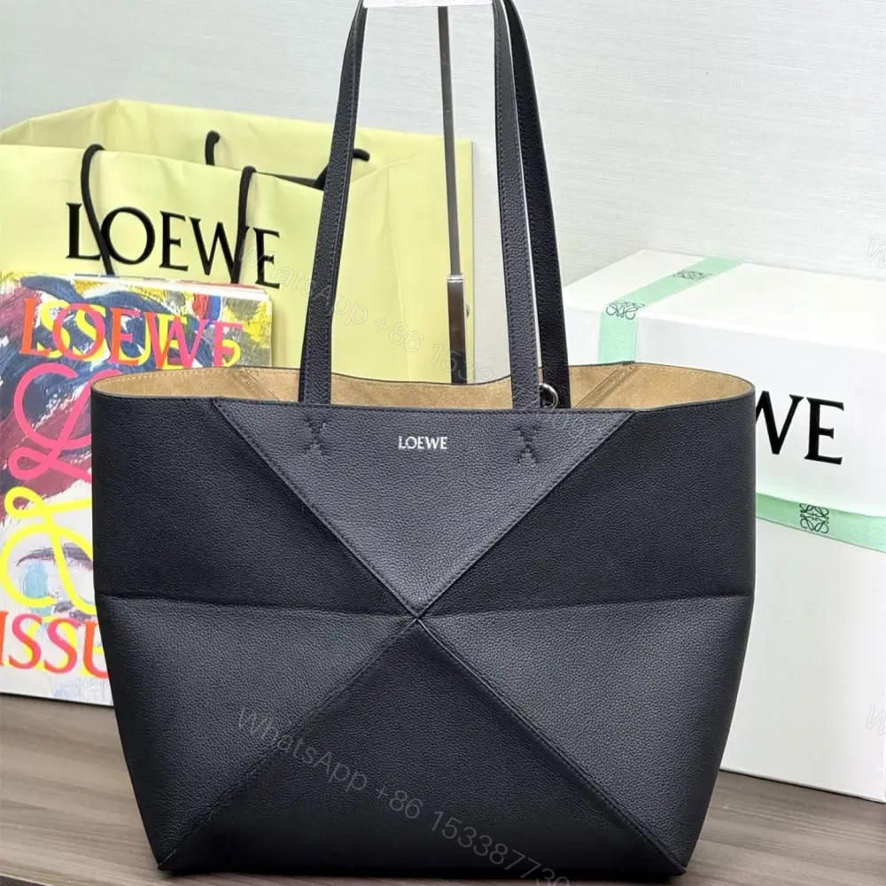 View 2 of 高仿Loewe*Fold系列1100幾何Tote包黑色中號免檢版