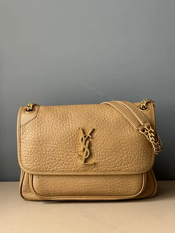 Chic Pebbled Leather Bag â€” Textured Luxury, YSL Hardware, Crossbody — view 1