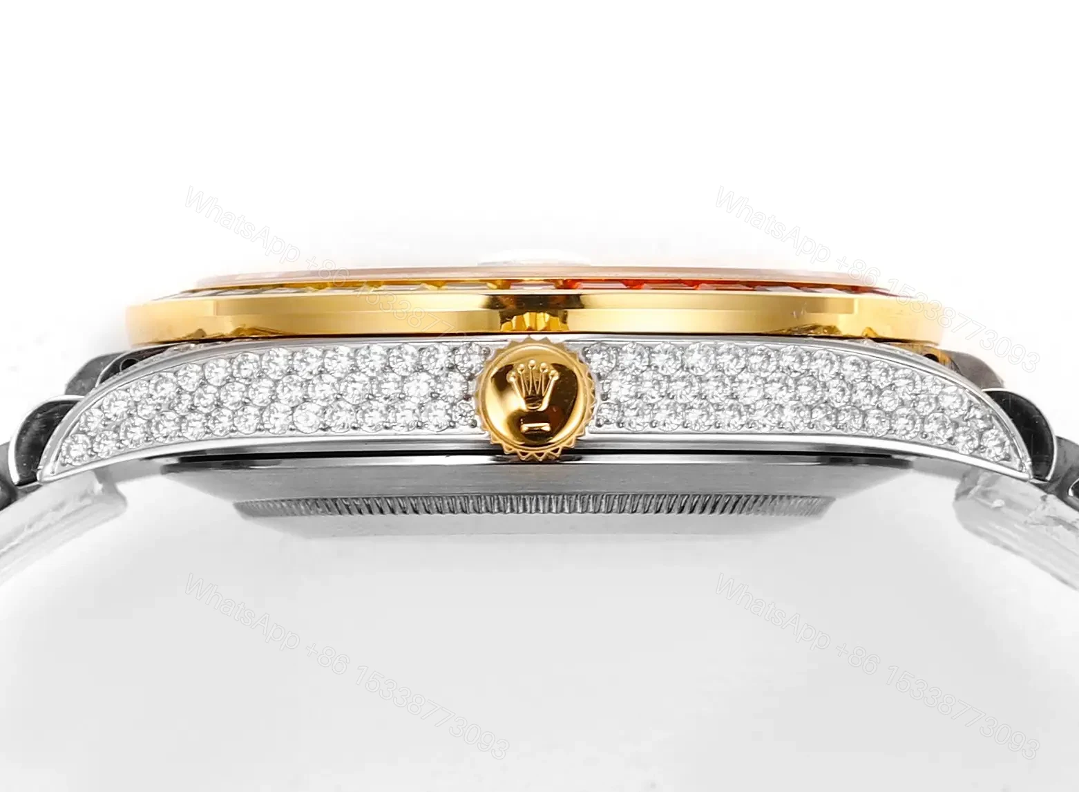 View 5 of Stunning rainbow bezel datejust replica 36MM Pavé Diamond Edition RG-DJ36-RAINBOW-BEZEL-PAVE