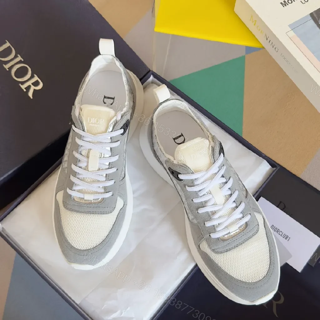 View 7 of Soft-Edge Mesh Runner with Monogram Signature Sneakers