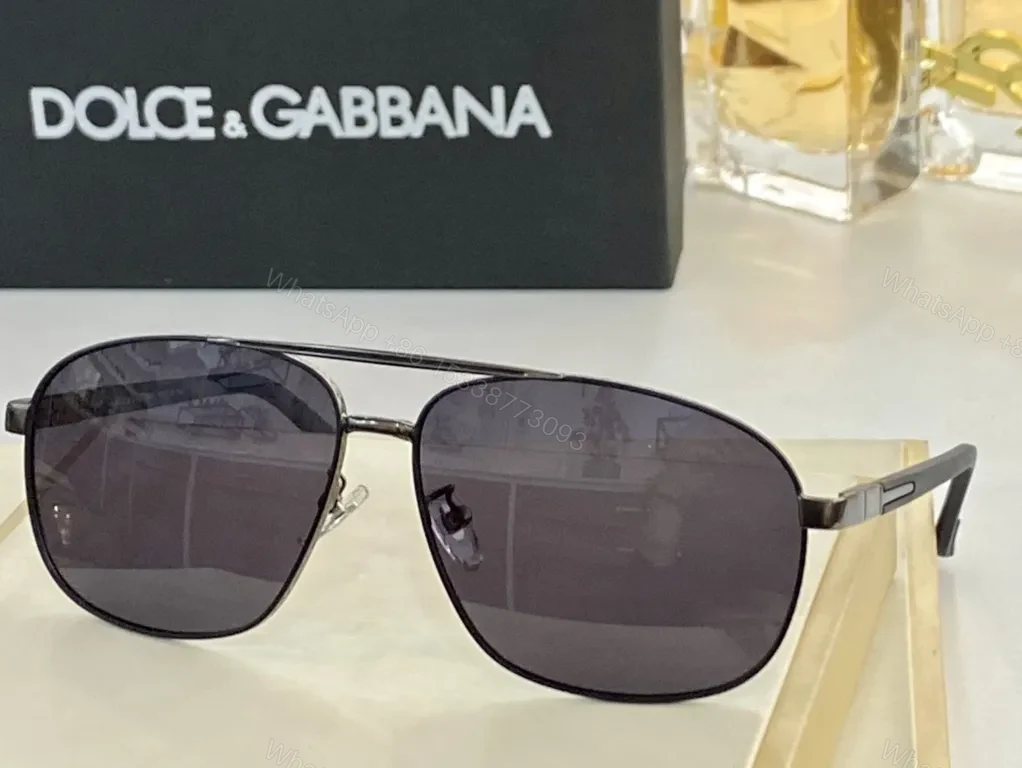 View 7 of Dolce & Gabbana Aviator Sunglasses â€“ UV400, Metal Frame, 6 Lenses
