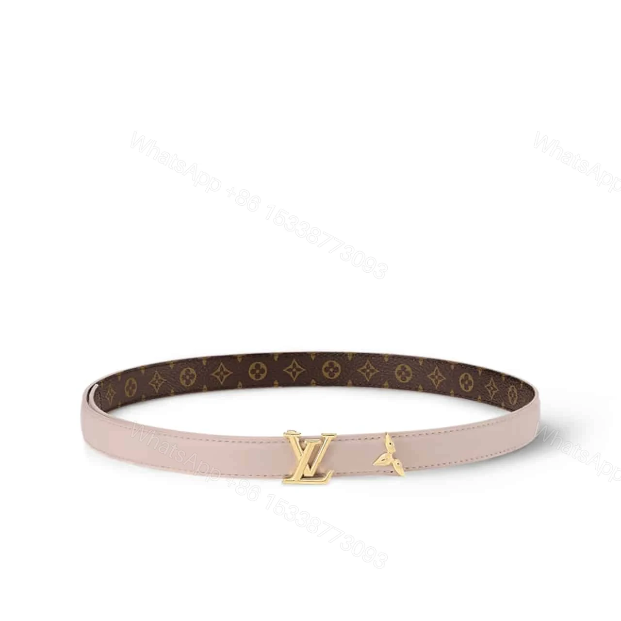 LOUIS VUITTON PRETTY LV DOUBLE SIDED BELT BEIGE 20MM — view 1