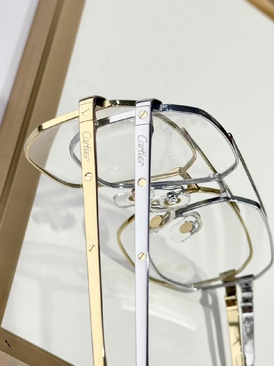 View 4 of Lightweight Titanium Eyewear: Minimalist Cartier-Inspired Frames