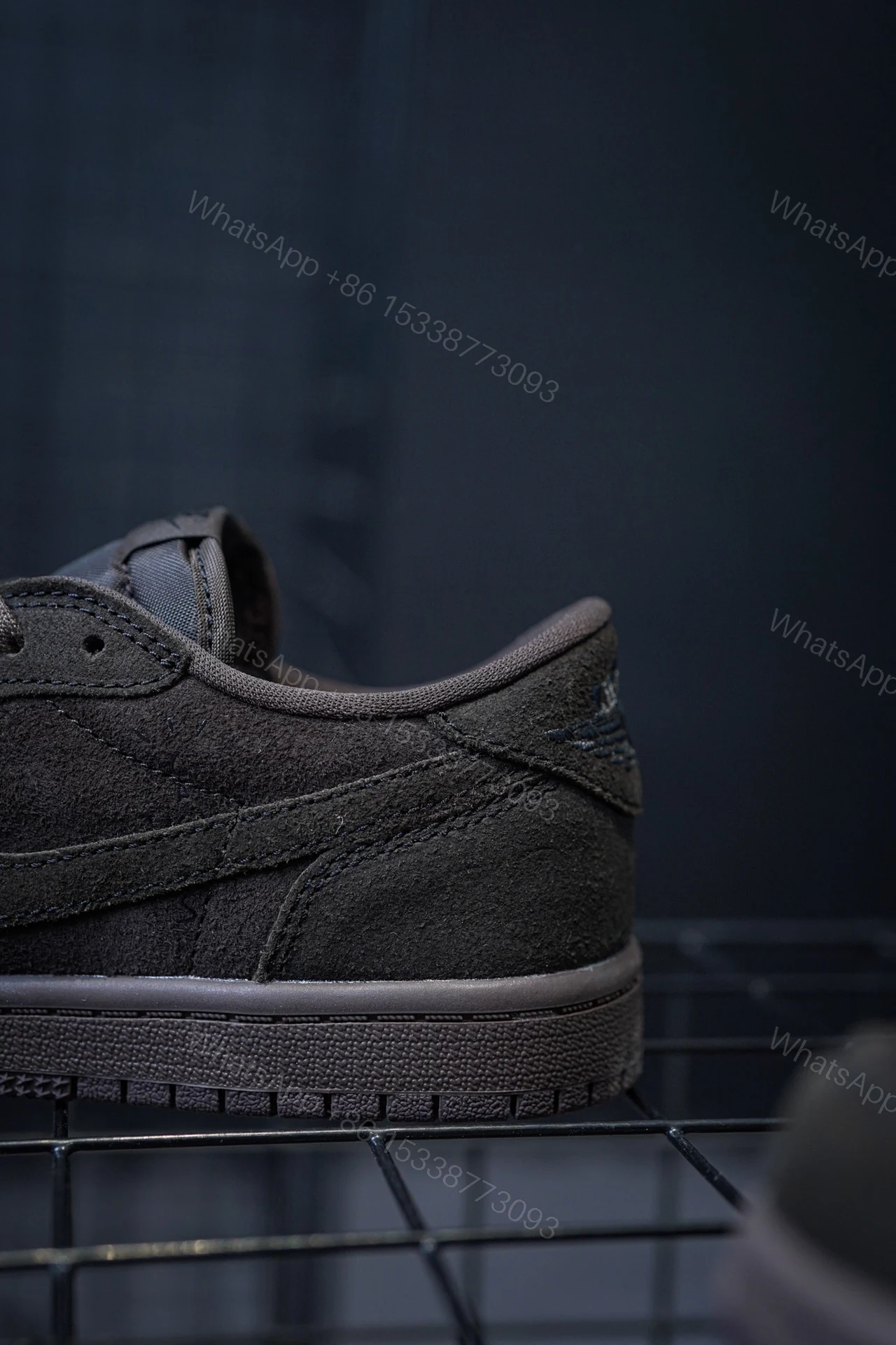 View 4 of Kid Shoes TS x Air Jordan 1 Low Velvet Brown
