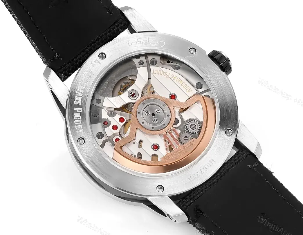 View 7 of R8 Factory Audemars Pigeut CODE 11.59 Smoke Grey Dial Stainless Steel Case Black Fabric Strap Automatic Watch 41mm