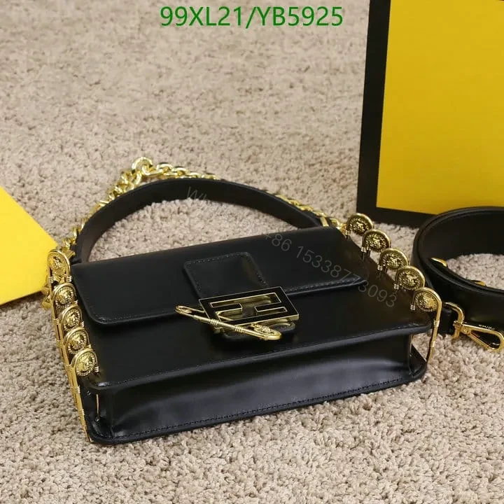 View 14 of Fendi Baguette Brooch White Leather Bag YB5925