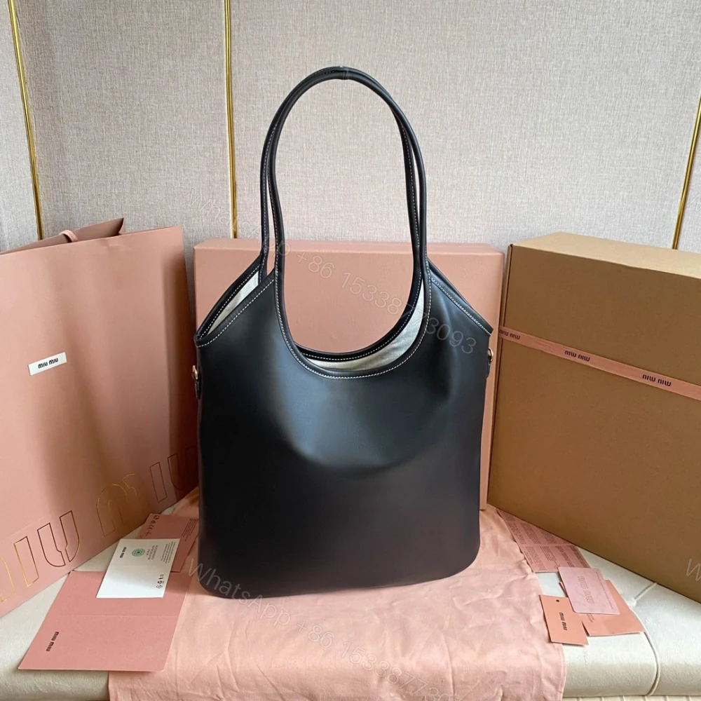View 2 of 高仿miumiu繆繆*IVY系列5BG231限定款Tote包黑色免檢版
