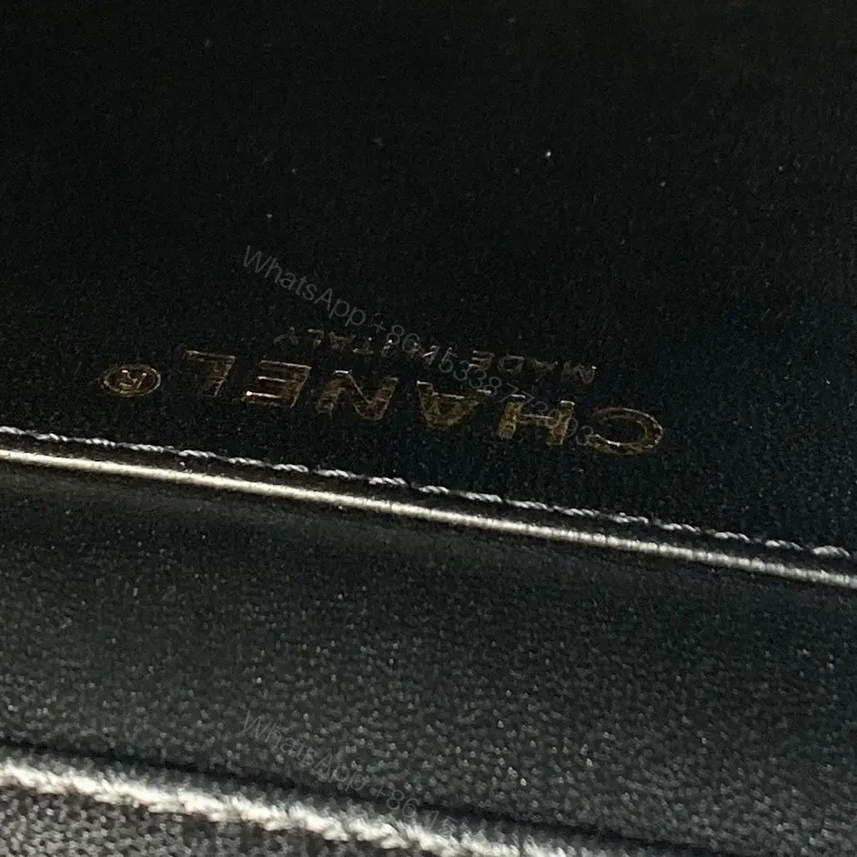 View 8 of Quilted Calfskin Bag with Gold Chain - Classic Chic
