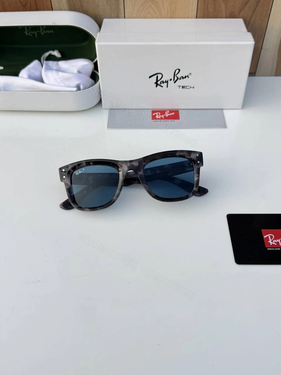 View 2 of First Copy RayBan 0502 Tiger Blue Sunglasses