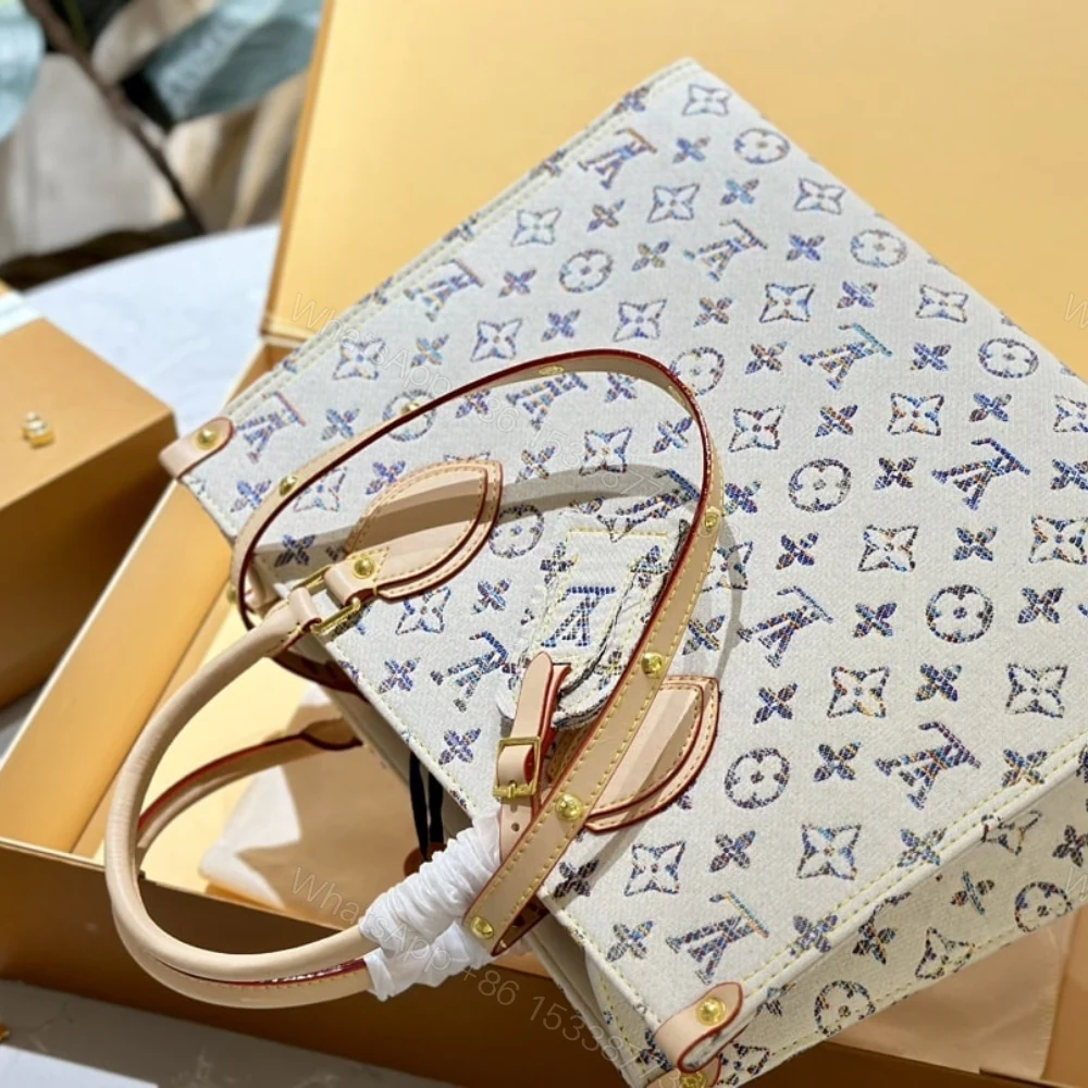 View 4 of Louis Vuitton Onthego MM Multicolor Beige 35Cm M24708