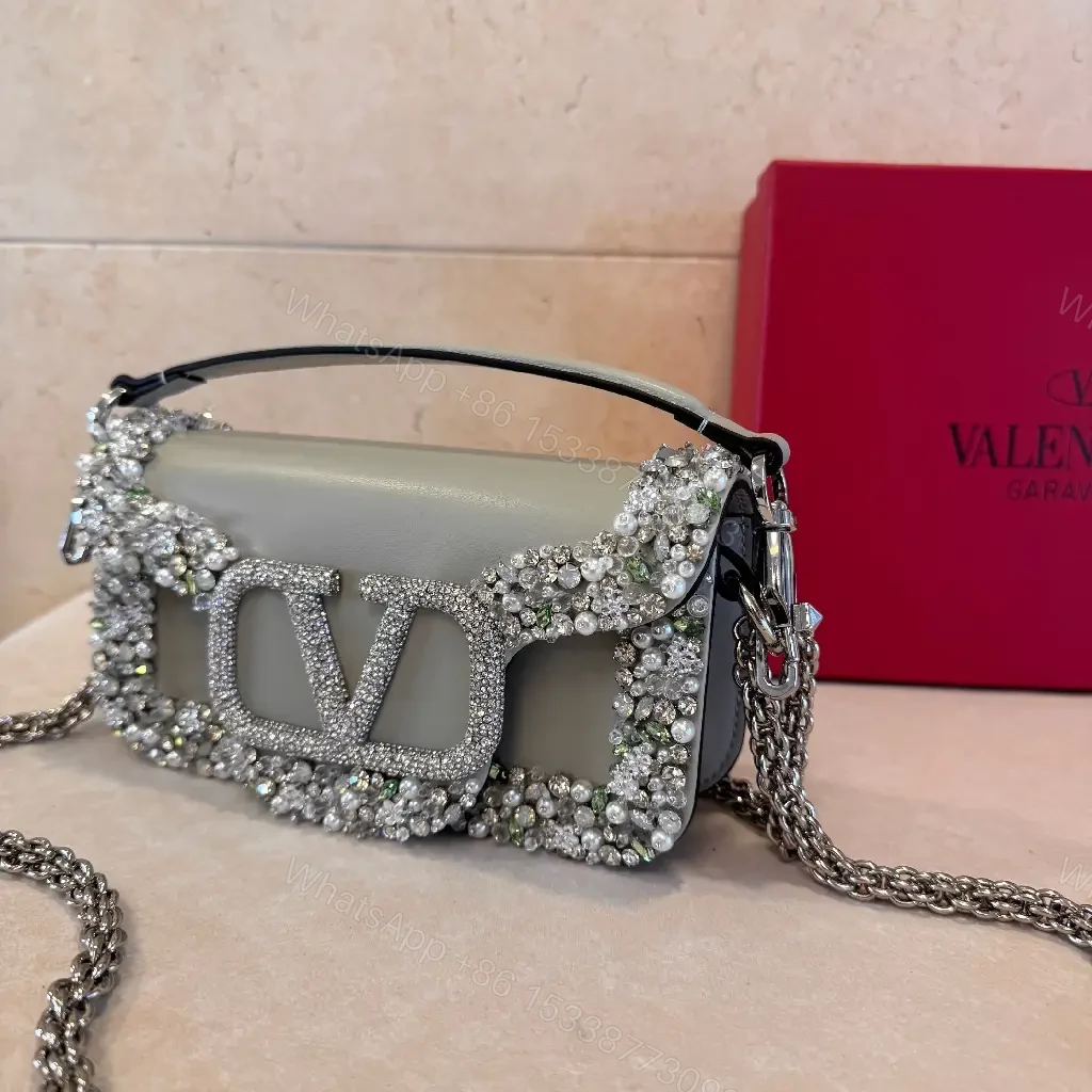 View 2 of Sparkling Crystal-Chain Mini Bag: Luxe Edge Clutch