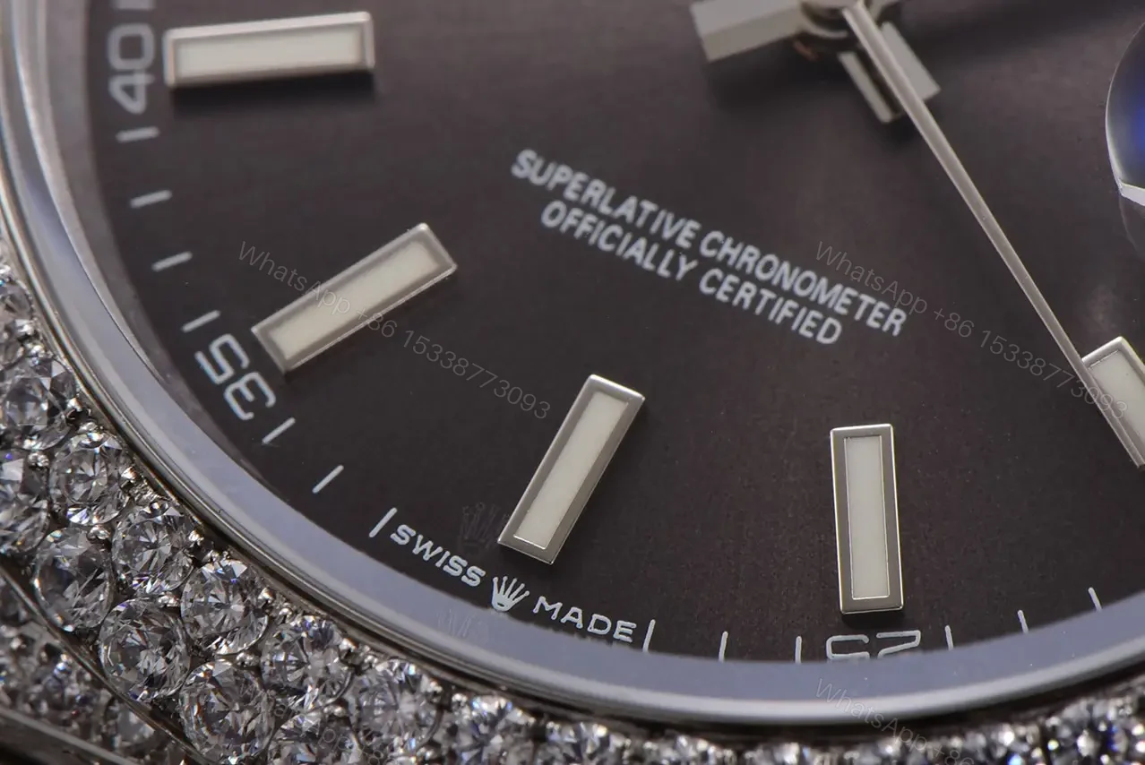 View 4 of Rolex Datejust Iced Black Dial Special Diamond Edition 41mm 126300-0007