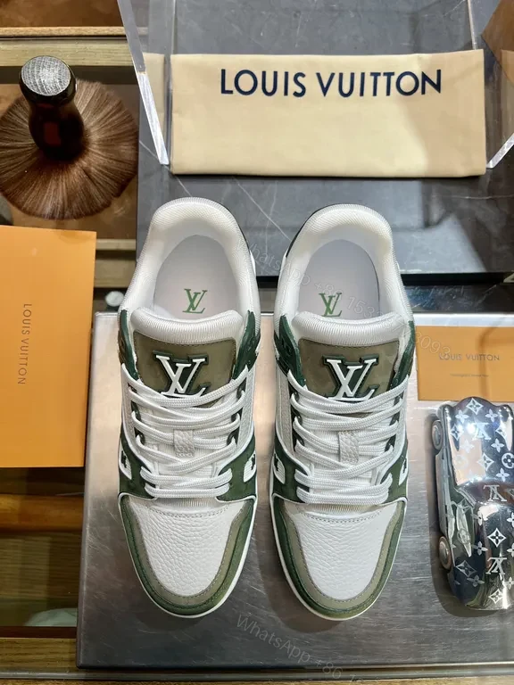 View 4 of Olive LV-Inspired High-Top Sneaker: All-Day Comfort