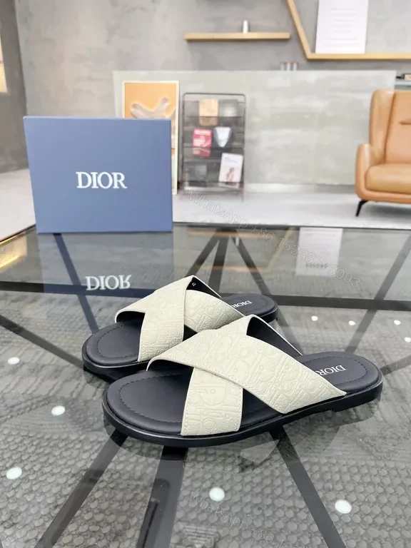 View 3 of Criss-Cross Leather Sandals: Luxe, Comfortable, Dior-Inspired